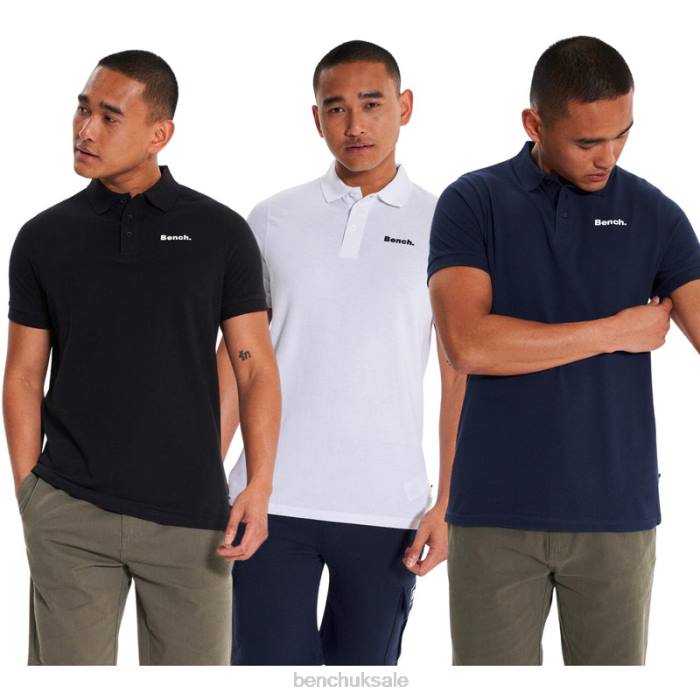 Apparel Bench Men ASHA 3 Pack Polos 6H862 Assorted