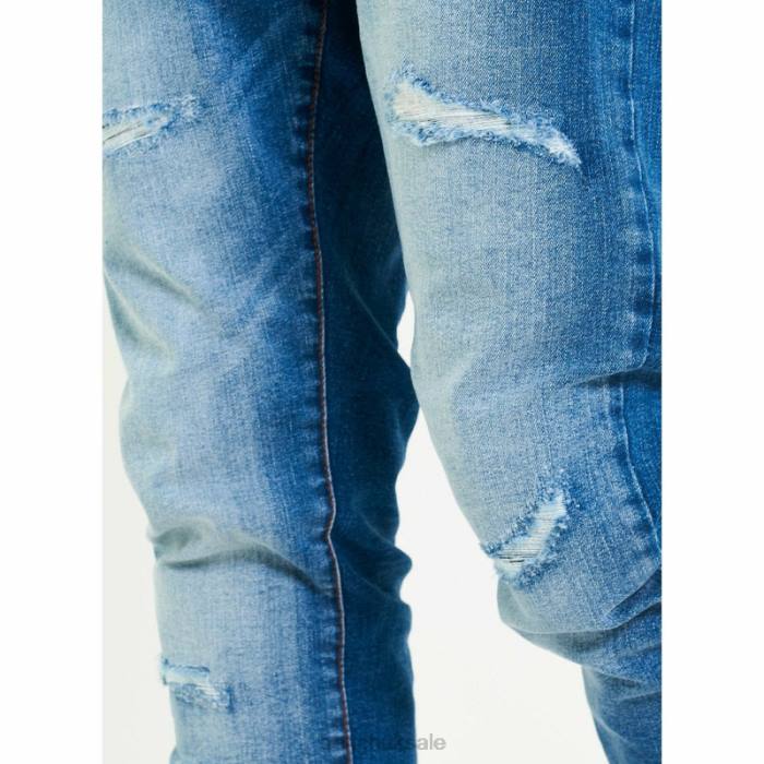 Apparel Bench Men AW-001 Slim Fit Jeans 6H8688 Bright Blue