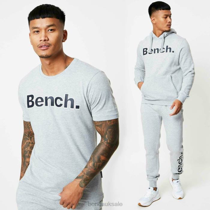 Apparel Bench Men AXEL 3pc Tracksuit Set 6H8670 Grey Marl