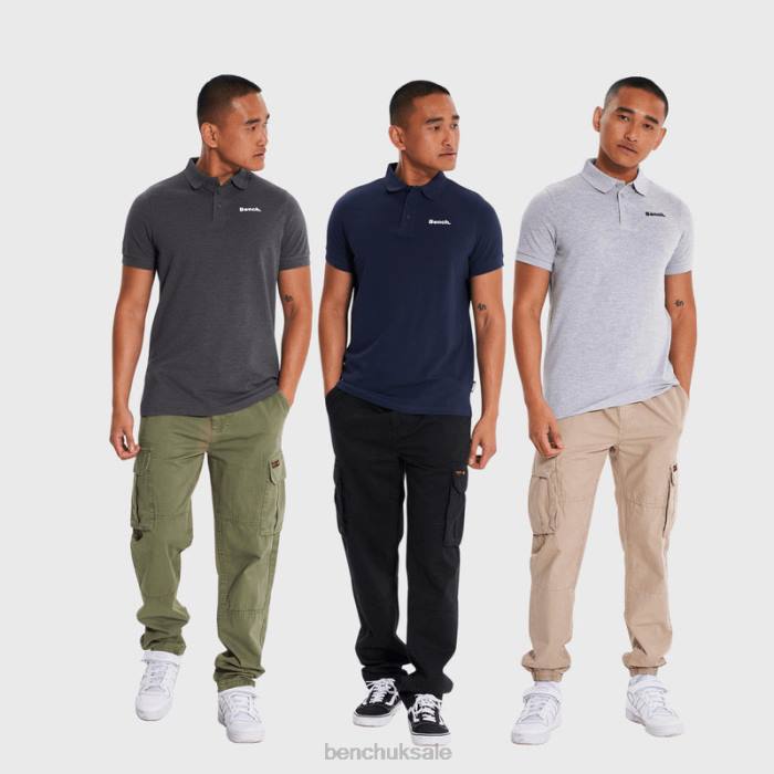 Apparel Bench Men BODE 3 Pack Polos 6H863 Assorted