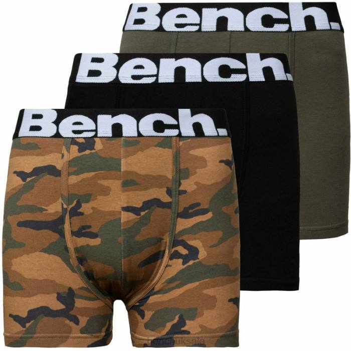 Apparel Bench Men BOLAND 3 Pack Boxers 6H8684 Assorted