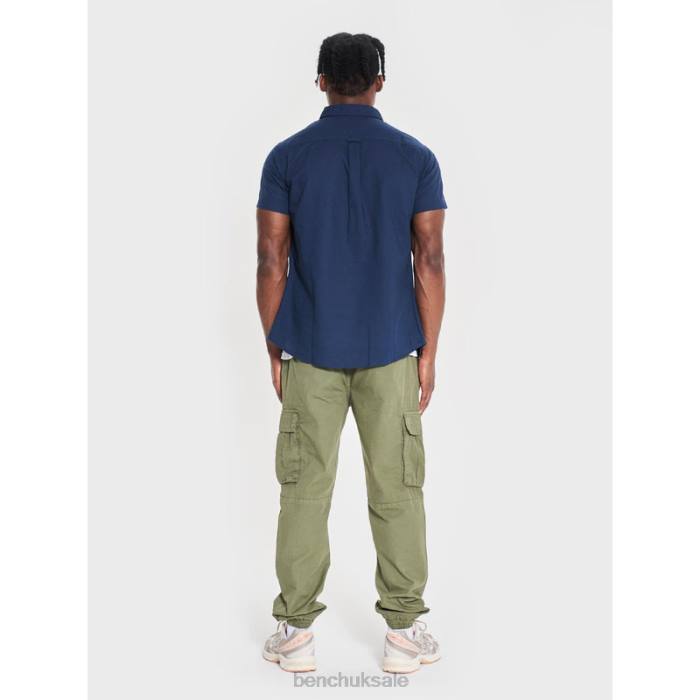 Apparel Bench Men BOWDON Short Sleeve Shirt 6H8627 Navy