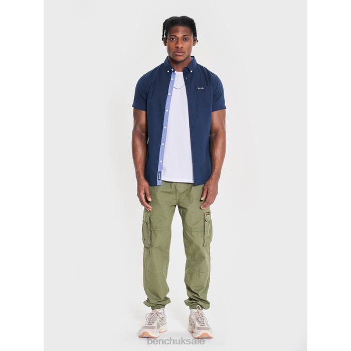 Apparel Bench Men BOWDON Short Sleeve Shirt 6H8627 Navy