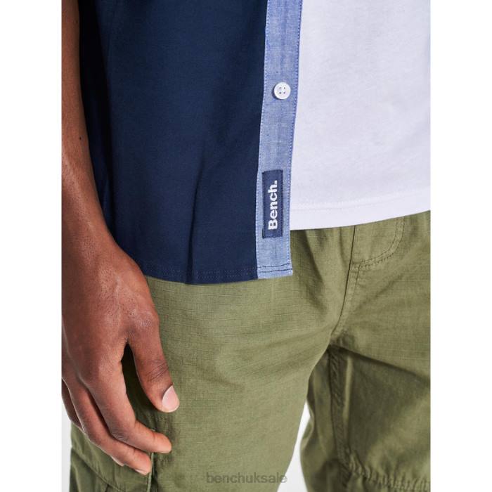 Apparel Bench Men BOWDON Short Sleeve Shirt 6H8627 Navy