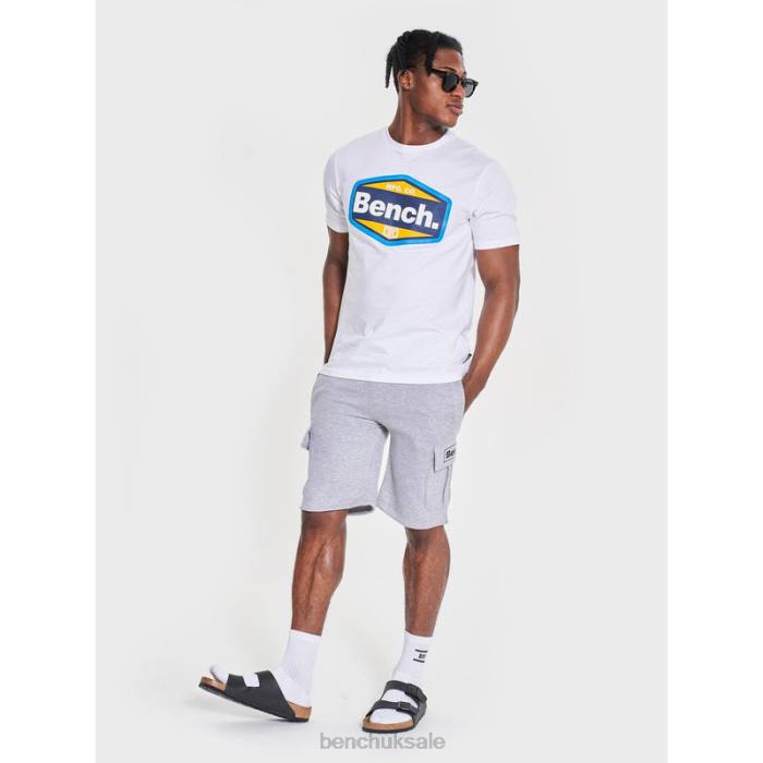 Apparel Bench Men CLAXTON Fleece Shorts 6H8651 Grey Marl