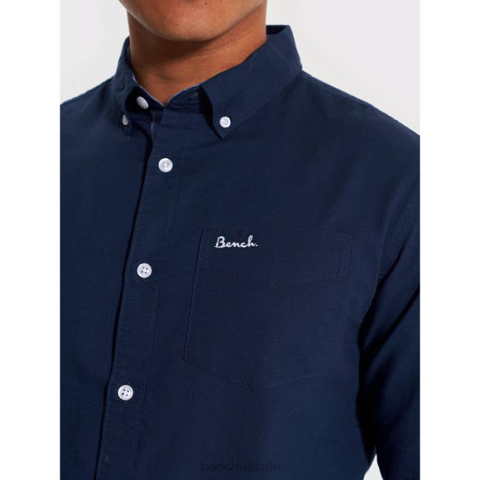 Apparel Bench Men OXFORD Long Sleeve Shirt 6H8624 Navy