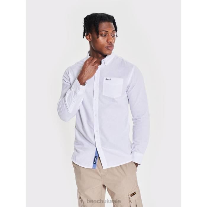 Apparel Bench Men OXFORD Long Sleeve Shirt 6H8634 White