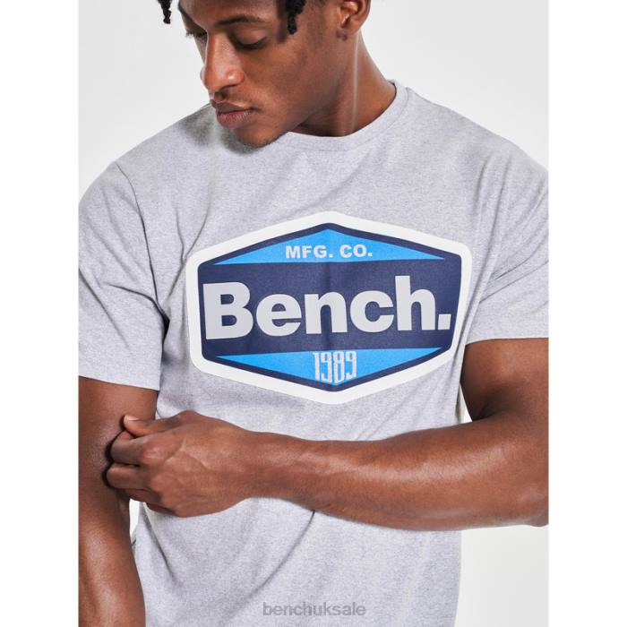 Apparel Bench Men THANIEL T-Shirt 6H868 Grey Marl