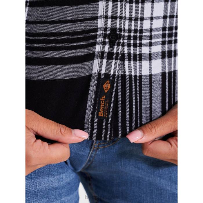 Apparel Bench Women ELLAMAY Flannel Shirt 6H86111 Black Check