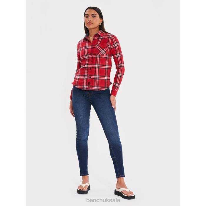 Apparel Bench Women ELLAMAY Flannel Shirt 6H86112 Pink