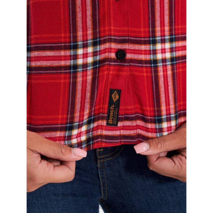 Apparel Bench Women ELLAMAY Flannel Shirt 6H86112 Pink