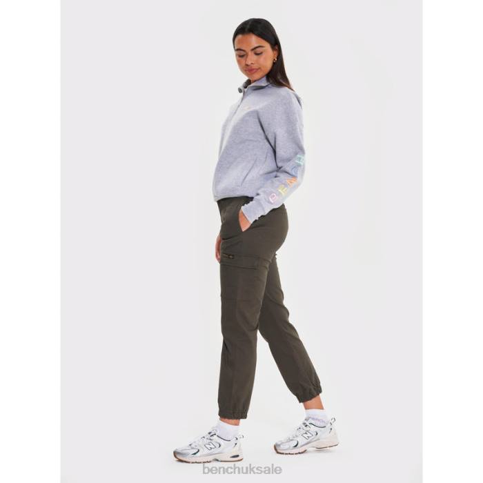 Apparel Bench Women JOBELLE Qtr Sweat Funnel 6H86102 Grey Marl