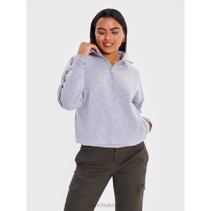 Apparel Bench Women JOBELLE Qtr Sweat Funnel 6H86102 Grey Marl