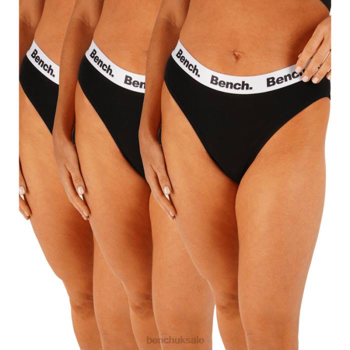 Apparel Bench Women JORDANA 3 Pack High Leg Brief 6H86146 Black