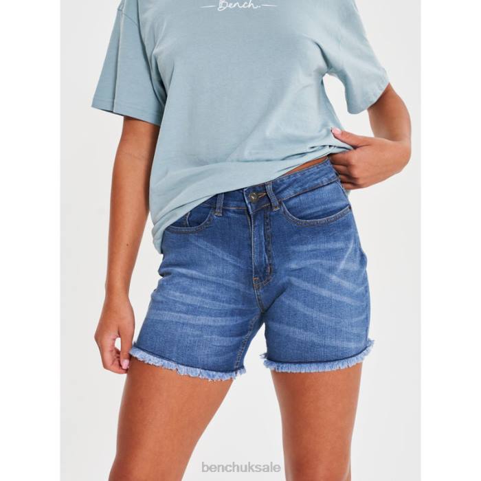 Apparel Bench Women KAYLIE Denim Shorts 6H86133 Mid Blue