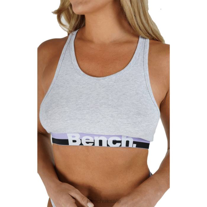 Apparel Bench Women SIENNA Crop Top  Brief Set 6H86144 Grey Marl