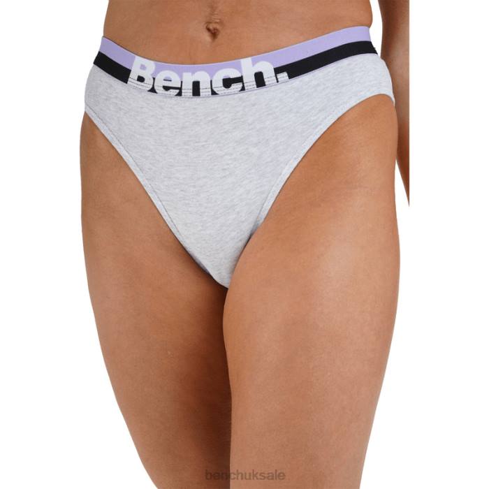 Apparel Bench Women SIENNA Crop Top  Brief Set 6H86144 Grey Marl
