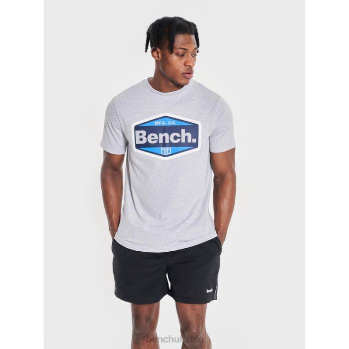 Apparel Bench Men THANIEL T-Shirt 6H868 Grey Marl